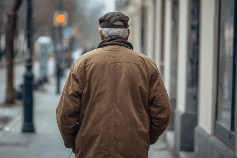 Mann mit Winterjacke